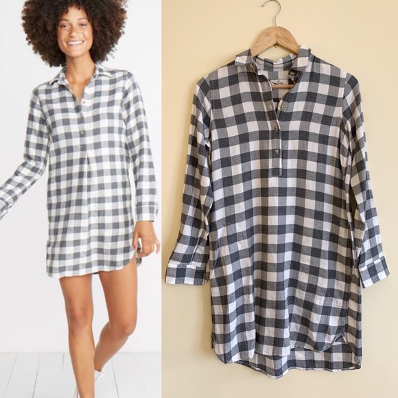 NEW Marine Layer Effie Popover Dress Flannel Small - Picture 2 of 7